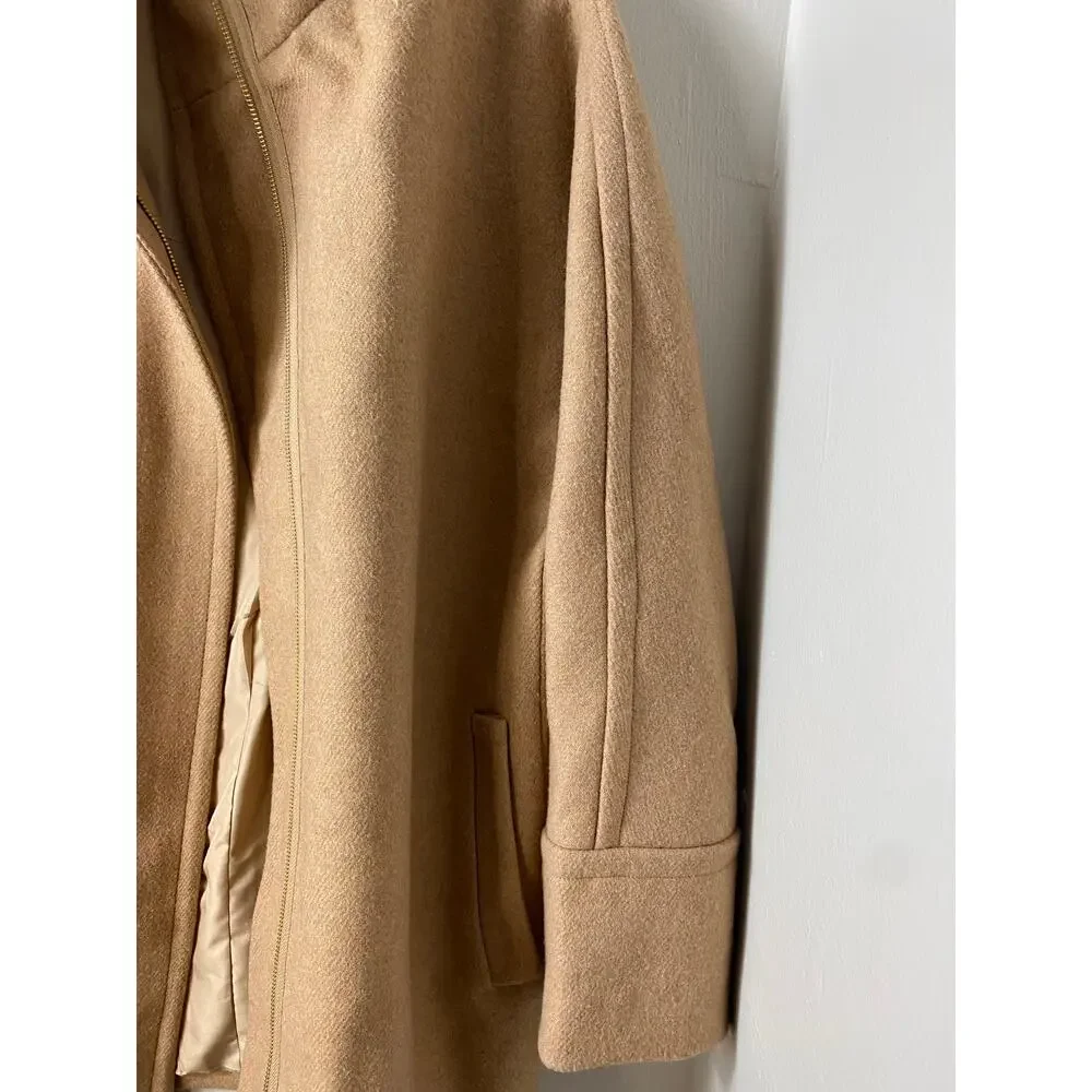 NWT J. CREW COAT CITY WOOL CAMEL TAN PREPPY MINIMALIST QUIET LUXURY OLD MONEY